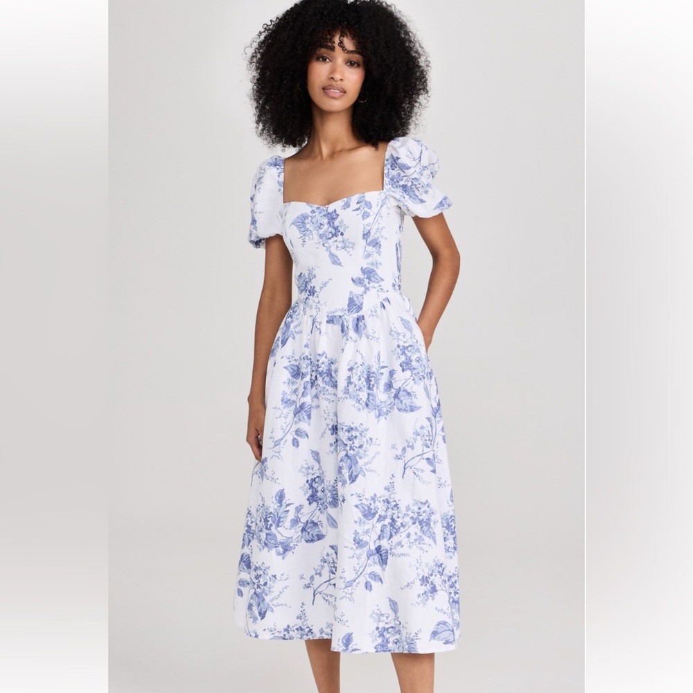 Reformation Davila Linen Midi Dress SIZE 12